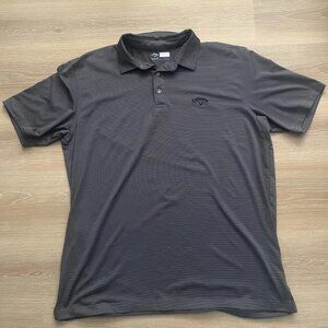 Callaway Opti Dry Gray Striped Polo Size XL